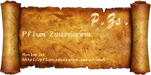 Pflum Zsuzsanna névjegykártya